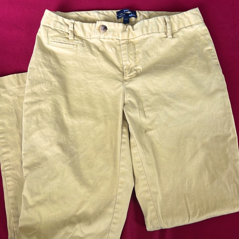 Gap Aubrey stretch pant yellow size 4